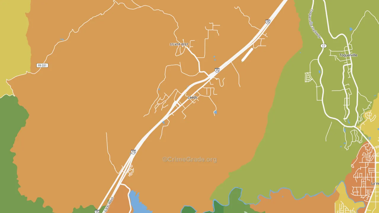 Leeds, UT Map of Assault Rates