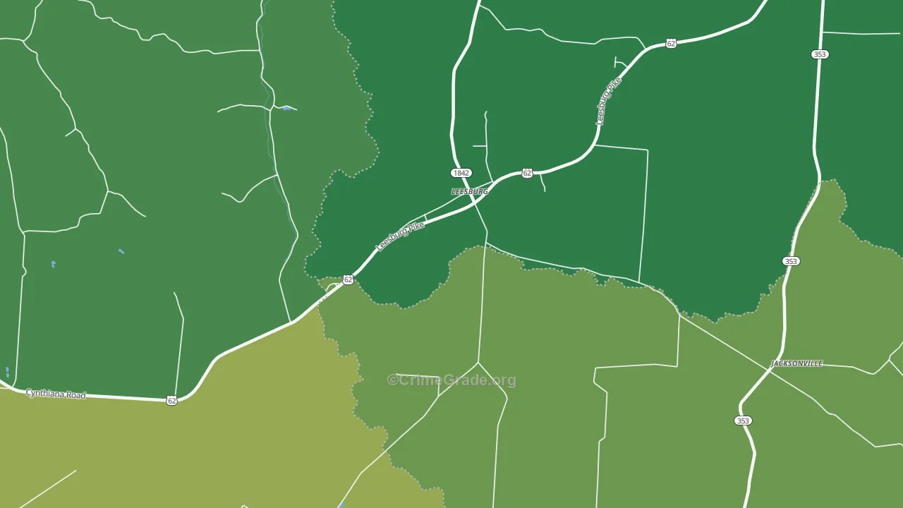 Leesburg, KY Map of Assault Rates