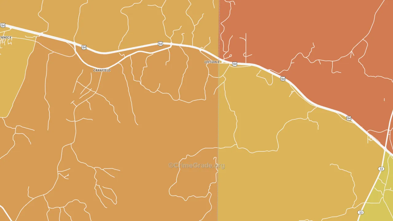 Leesdale, MS Map of Assault Rates
