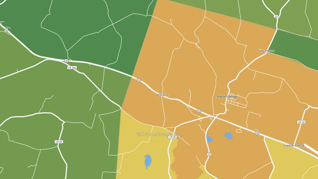 Leesville, NY Map of Assault Rates