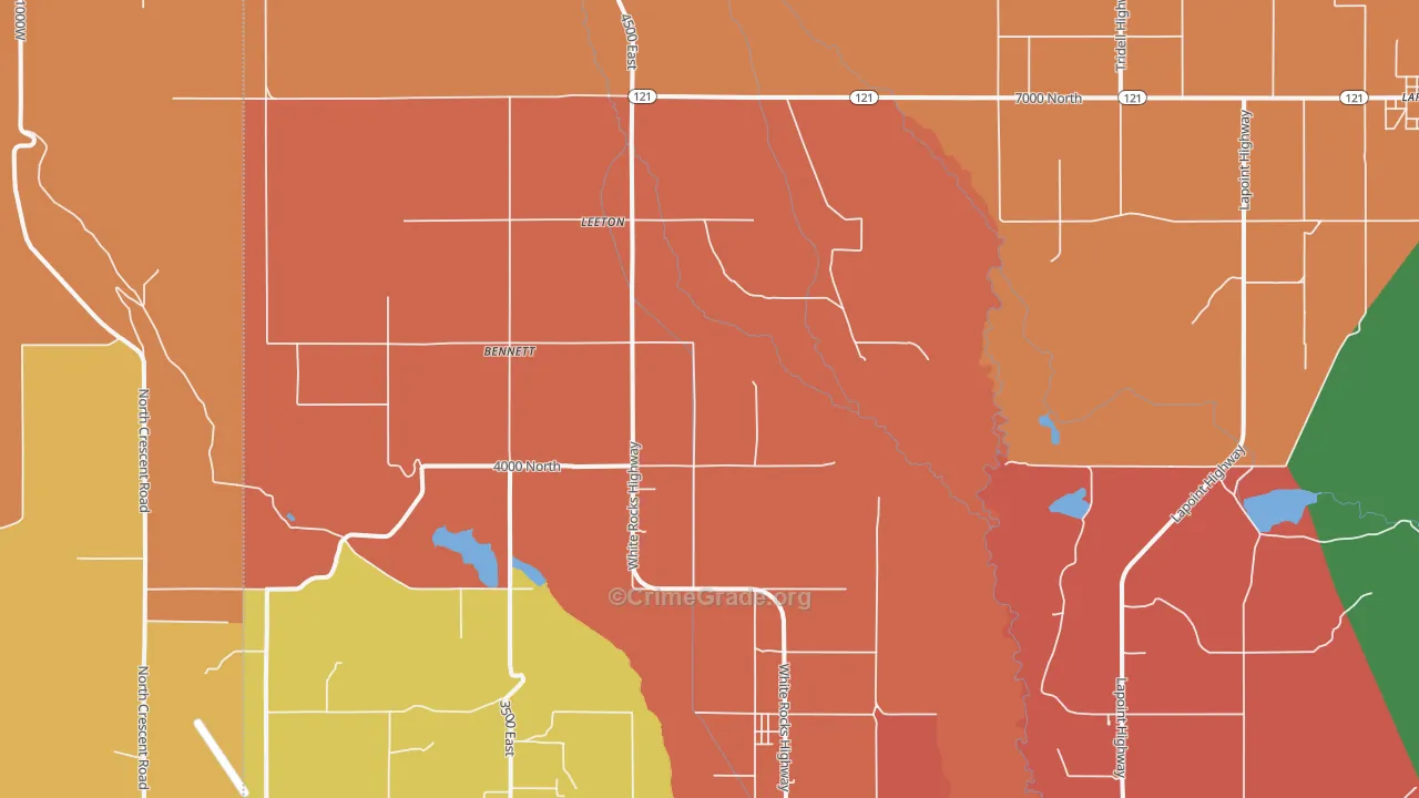 Leeton, UT Map of Assault Rates