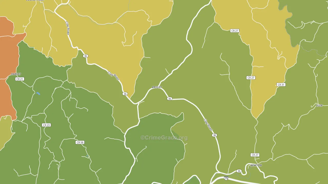 Left Hand, WV Map of Assault Rates