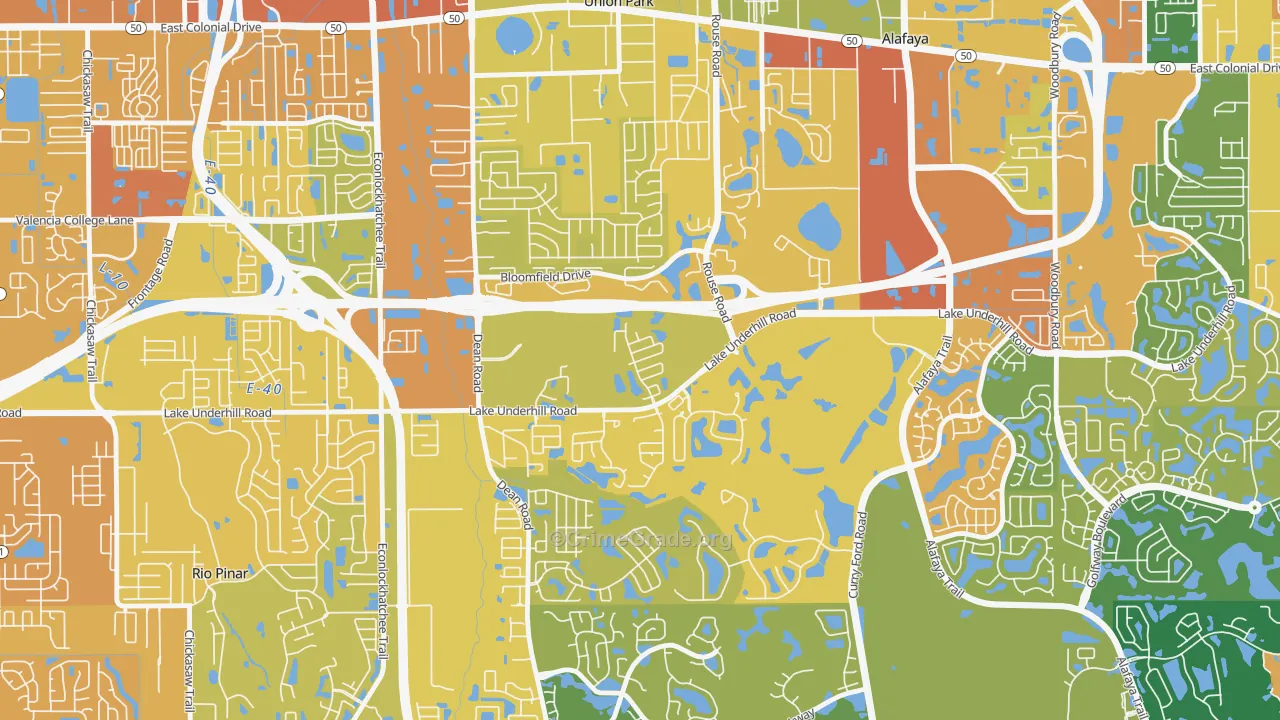 Legacy Place, Alafaya, FL Map of Assault Rates