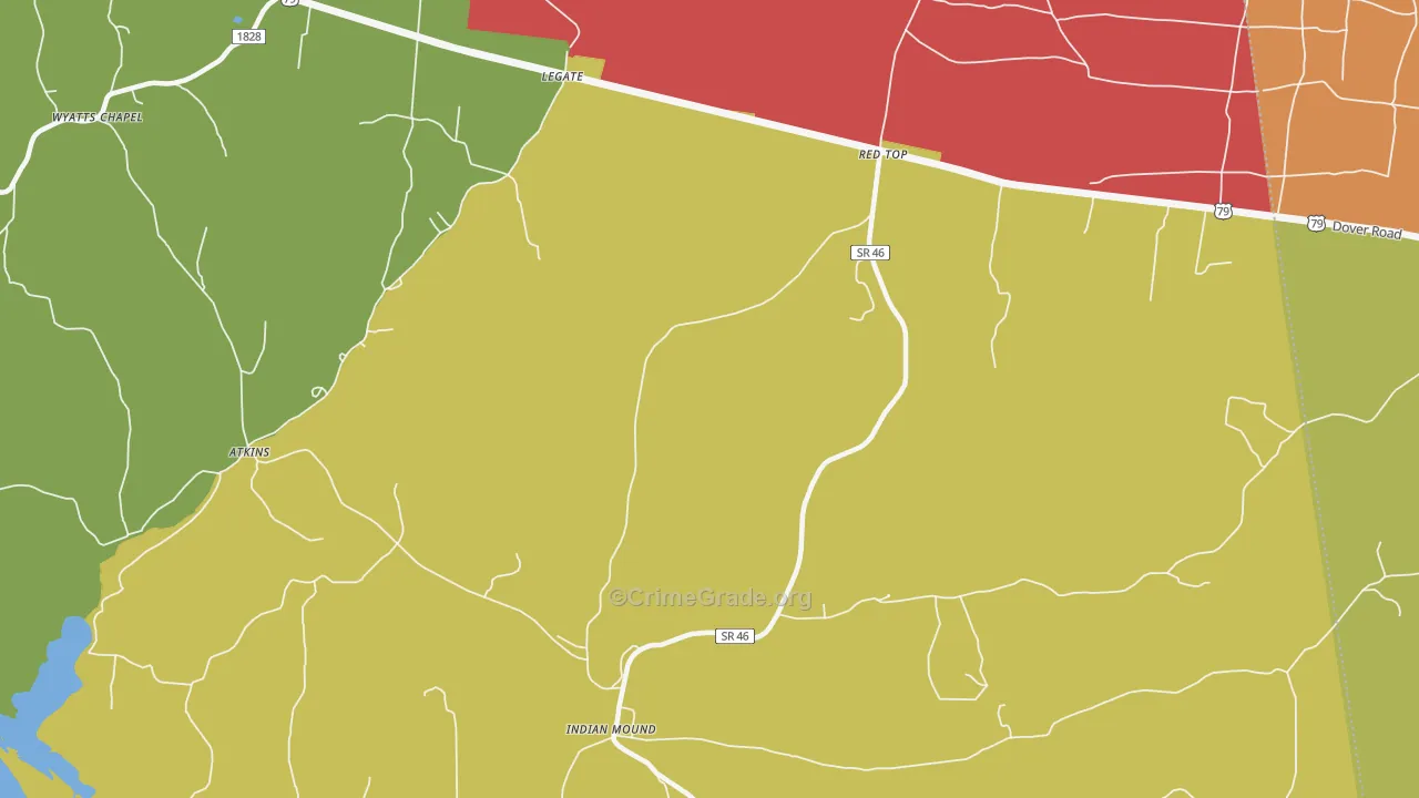 Legate, TN Map of Assault Rates