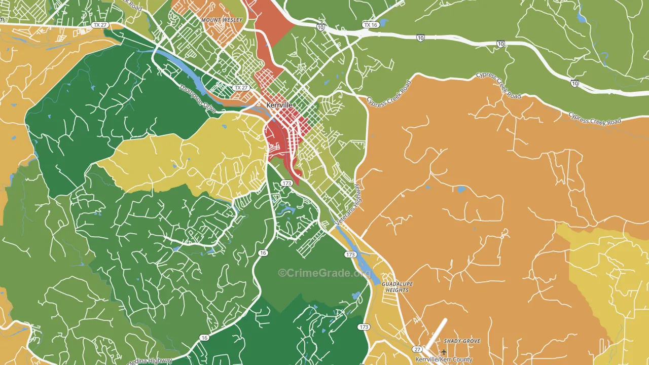 Legion, TX Map of Assault Rates
