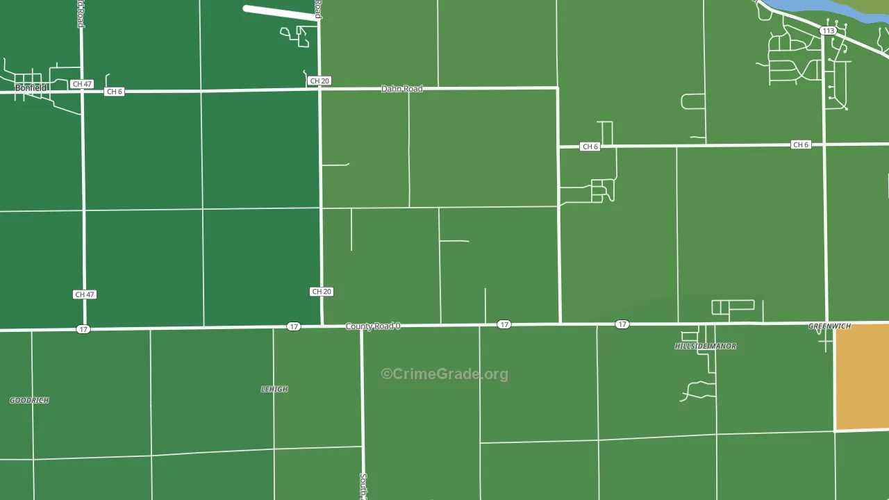 Lehigh, IL Map of Assault Rates