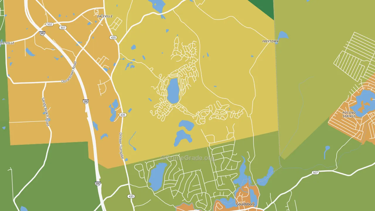 Lehigh, PA Map of Assault Rates