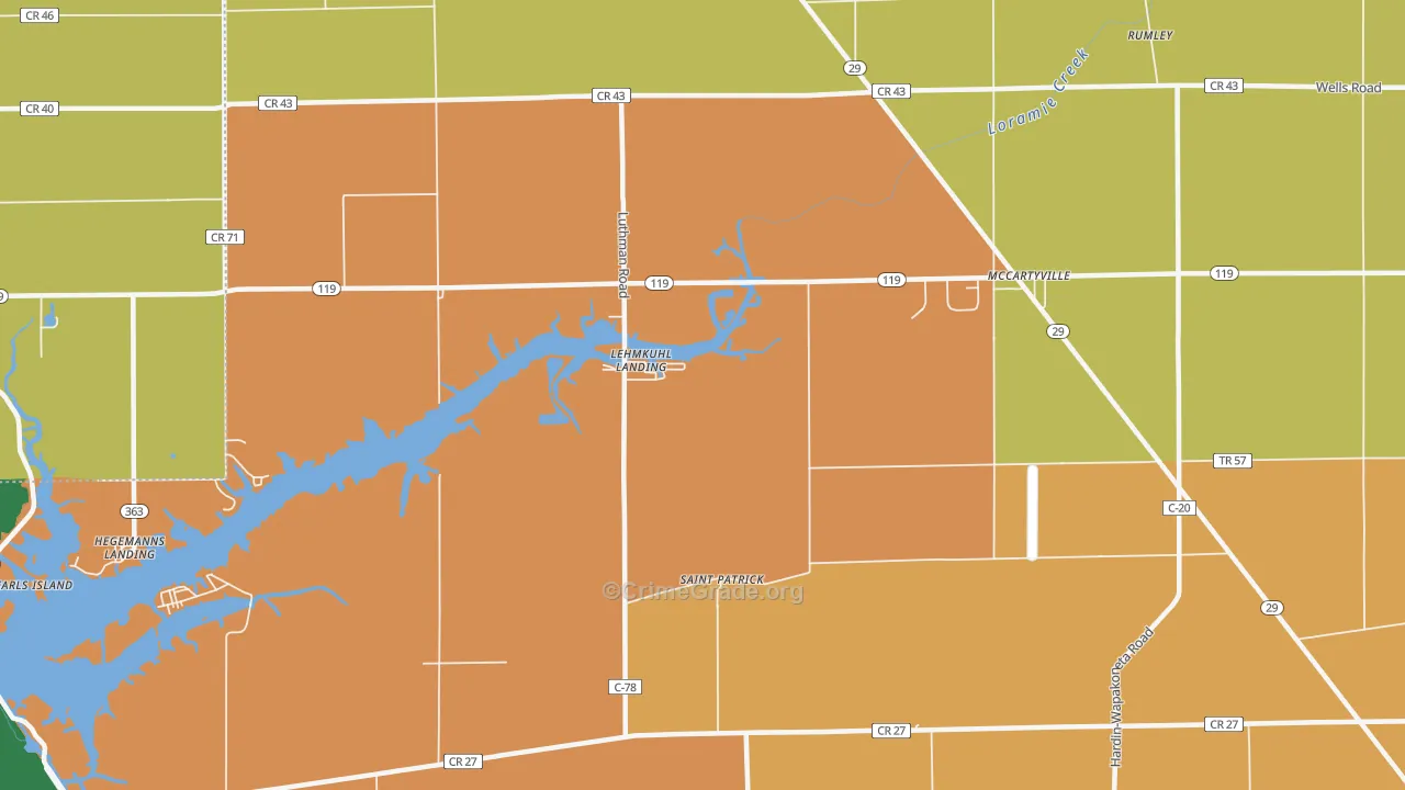 Lehmkuhl Landing, OH Map of Assault Rates