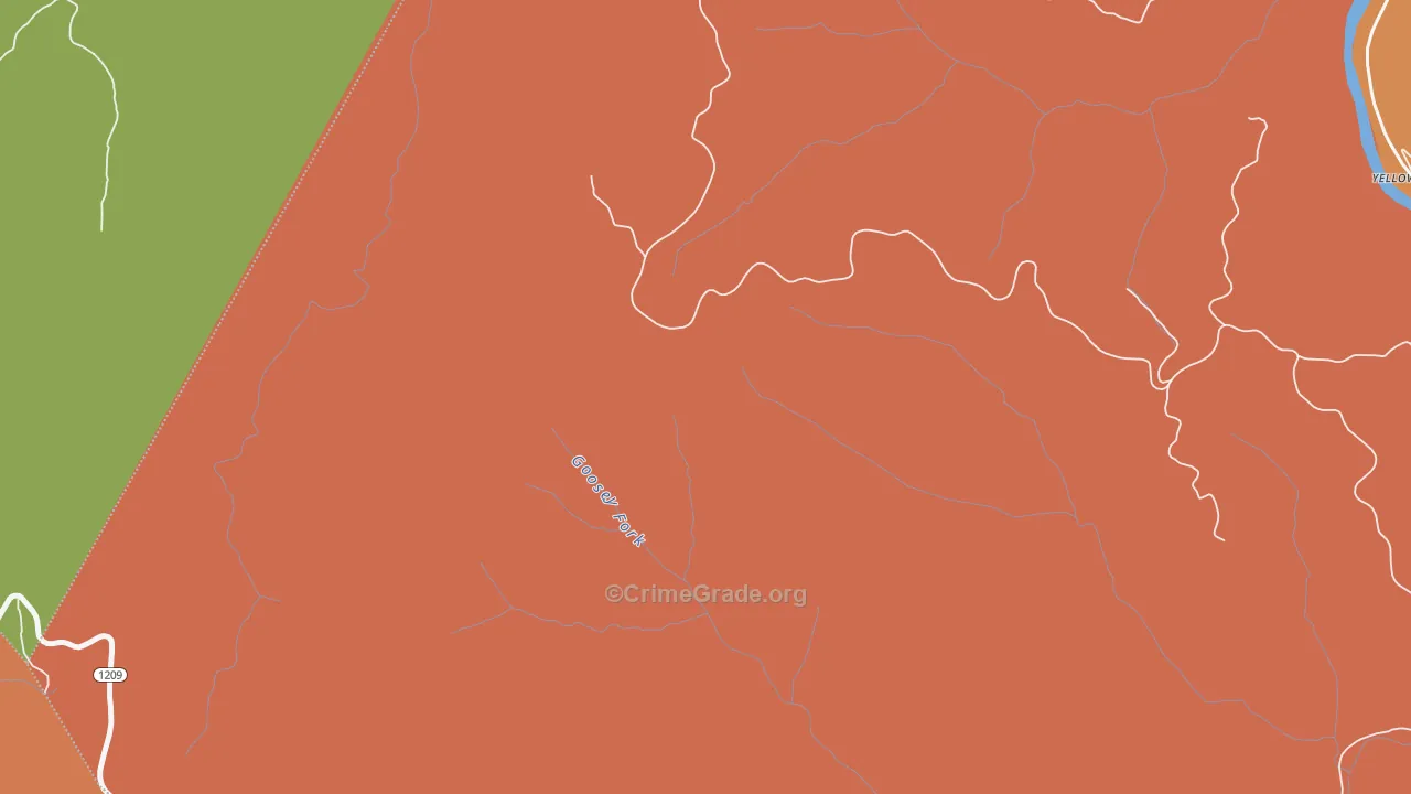 Leighton, KY Map of Assault Rates