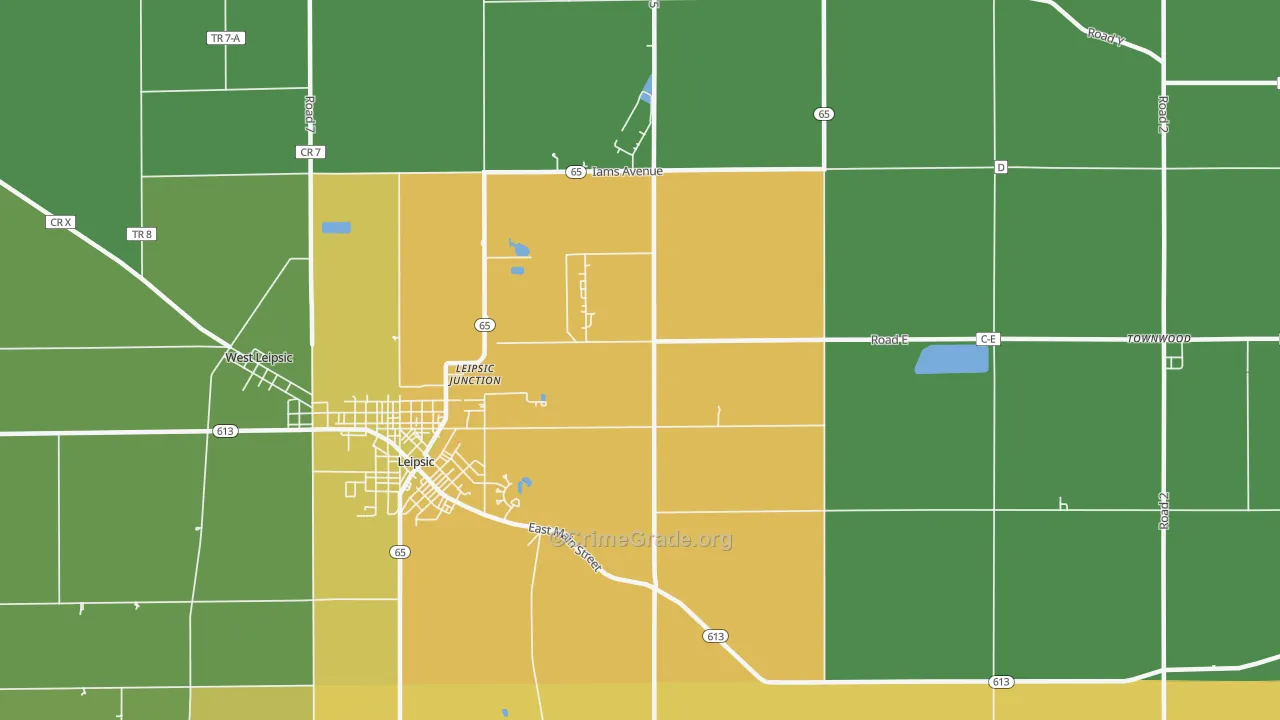 Leipsic Junction, OH Map of Assault Rates
