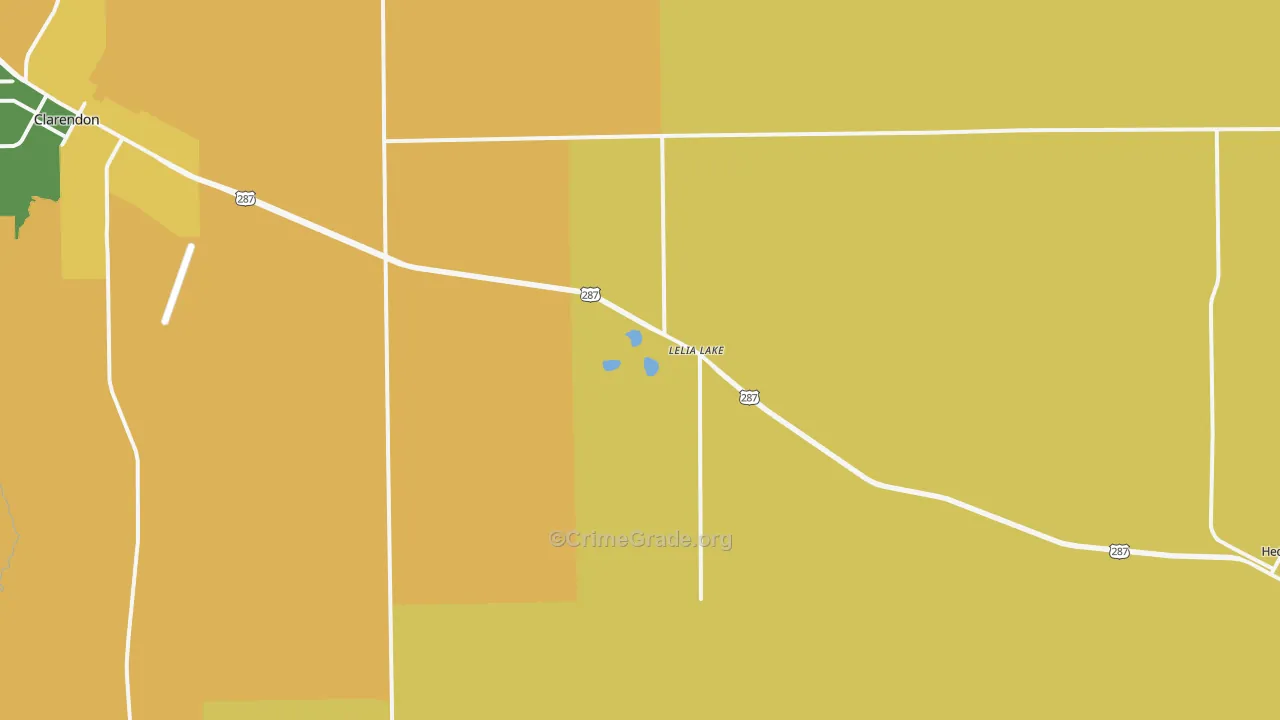 Lelia Lake, TX Map of Assault Rates