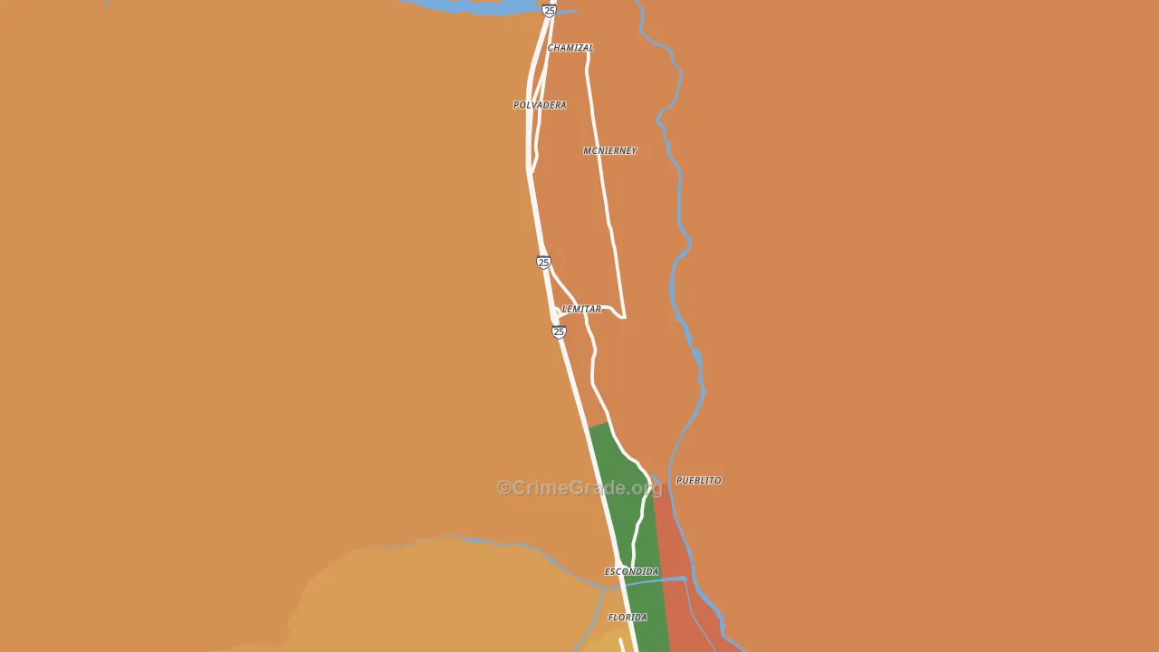 Lemitar, NM Map of Assault Rates