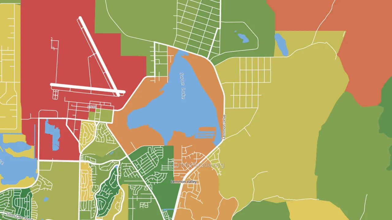 Lemmon Valley, NV Map of Assault Rates