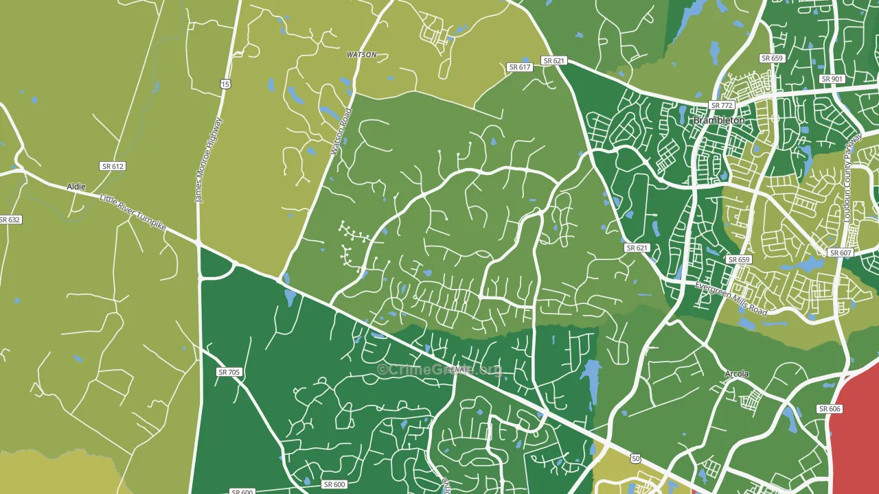Lenah, VA Map of Assault Rates