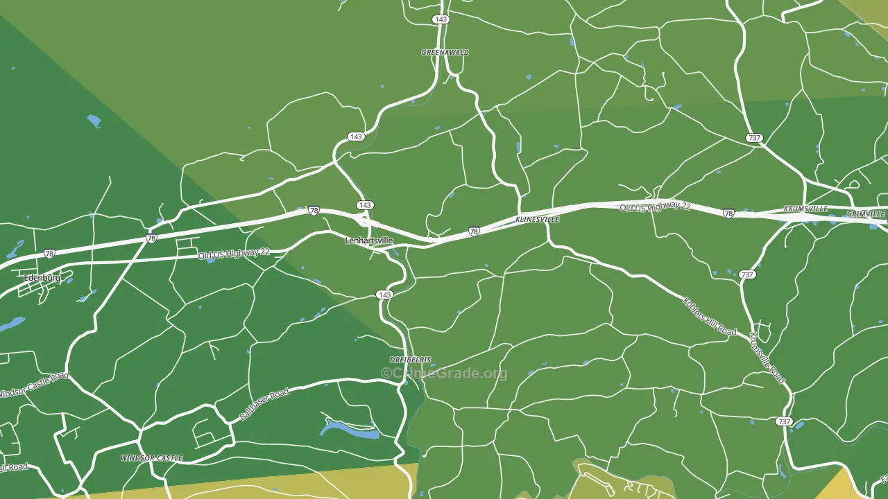 Lenhartsville, PA Map of Assault Rates