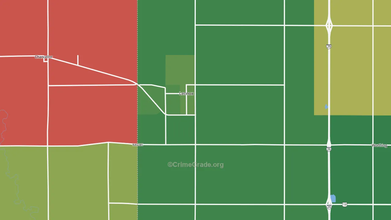 Lennox, SD Map of Assault Rates