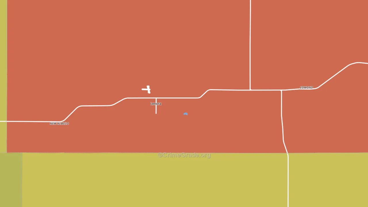 Lenora, KS Map of Assault Rates