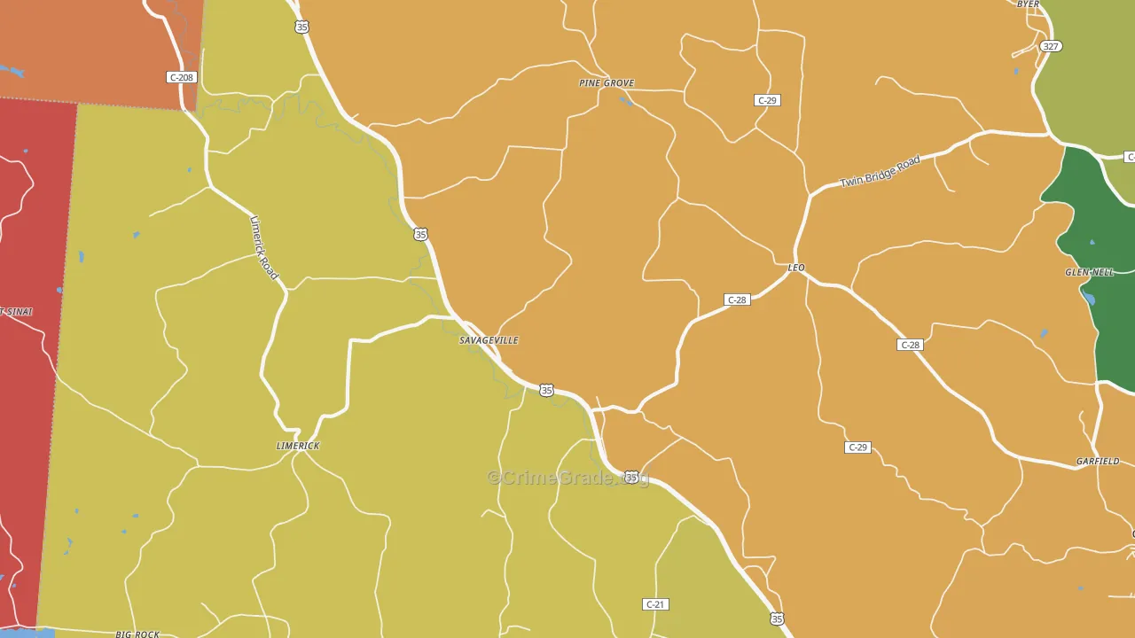 Leo, OH Map of Assault Rates