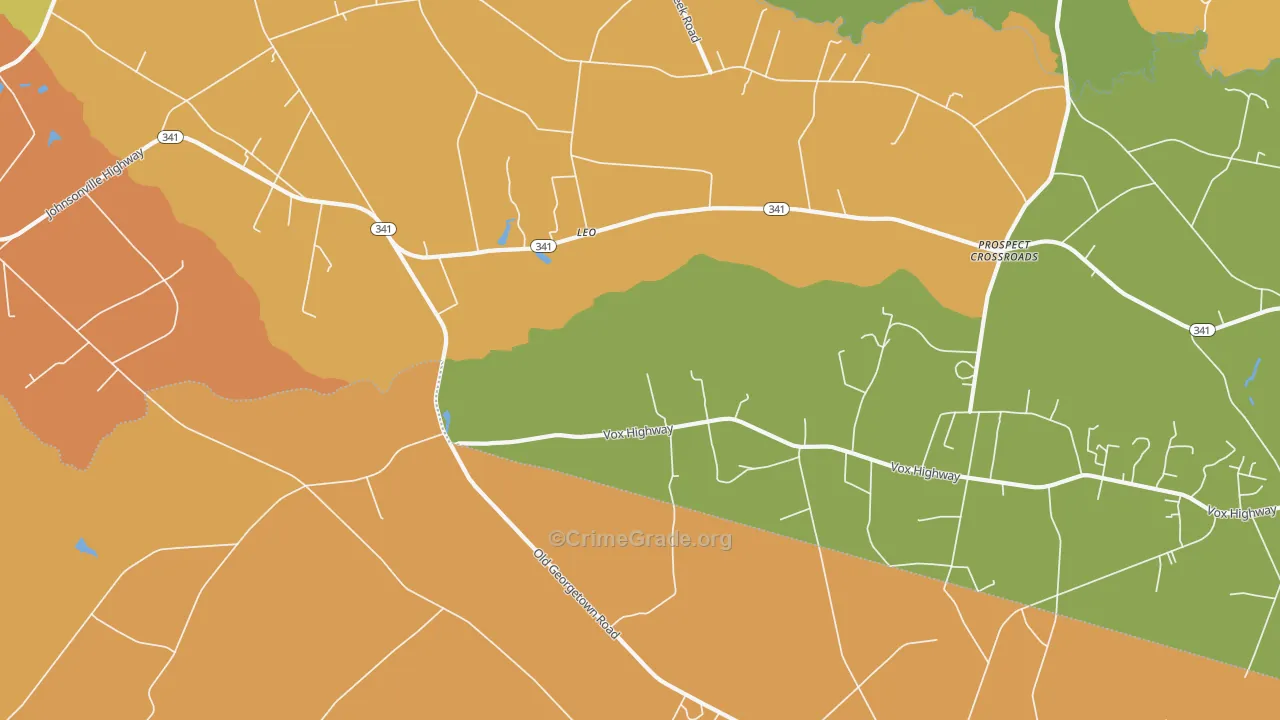 Leo, SC Map of Assault Rates