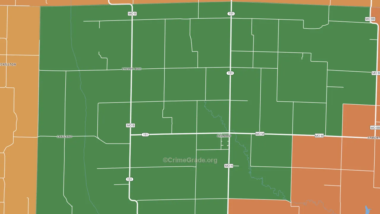 Leonard, MO Map of Assault Rates