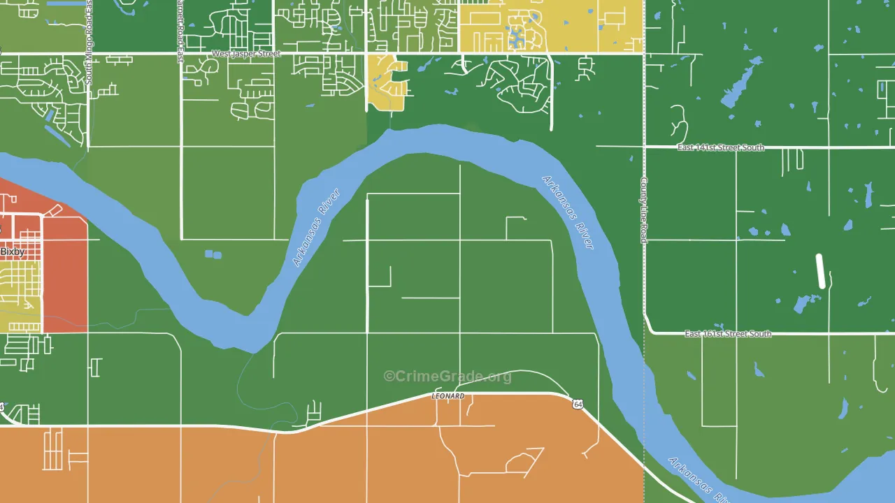 Leonard, OK Map of Assault Rates