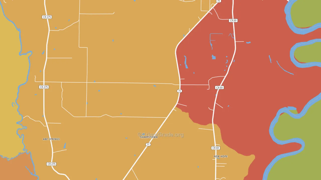 Leonards, FL Map of Assault Rates