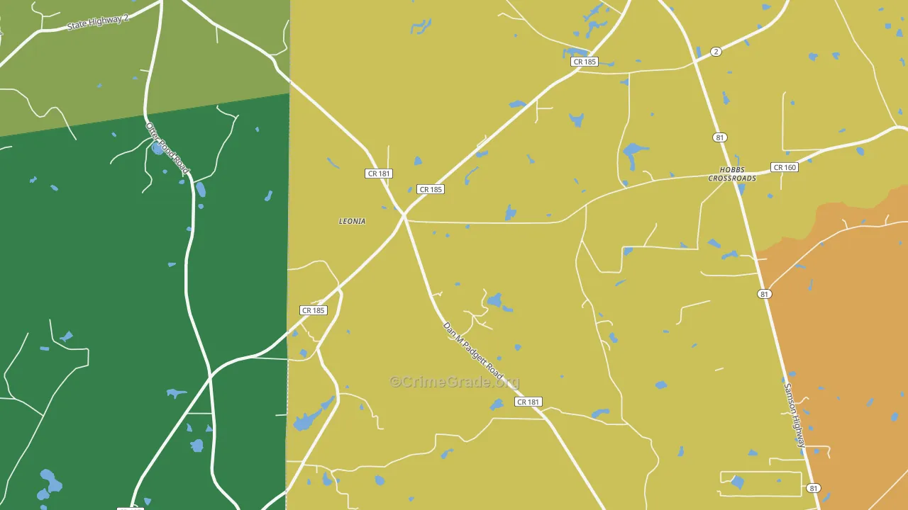 Leonia, FL Map of Assault Rates