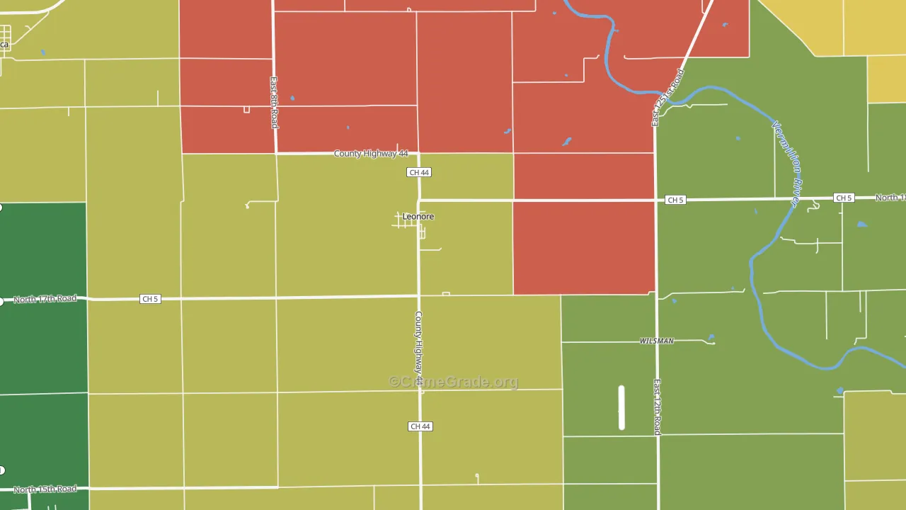Leonore, IL Map of Assault Rates