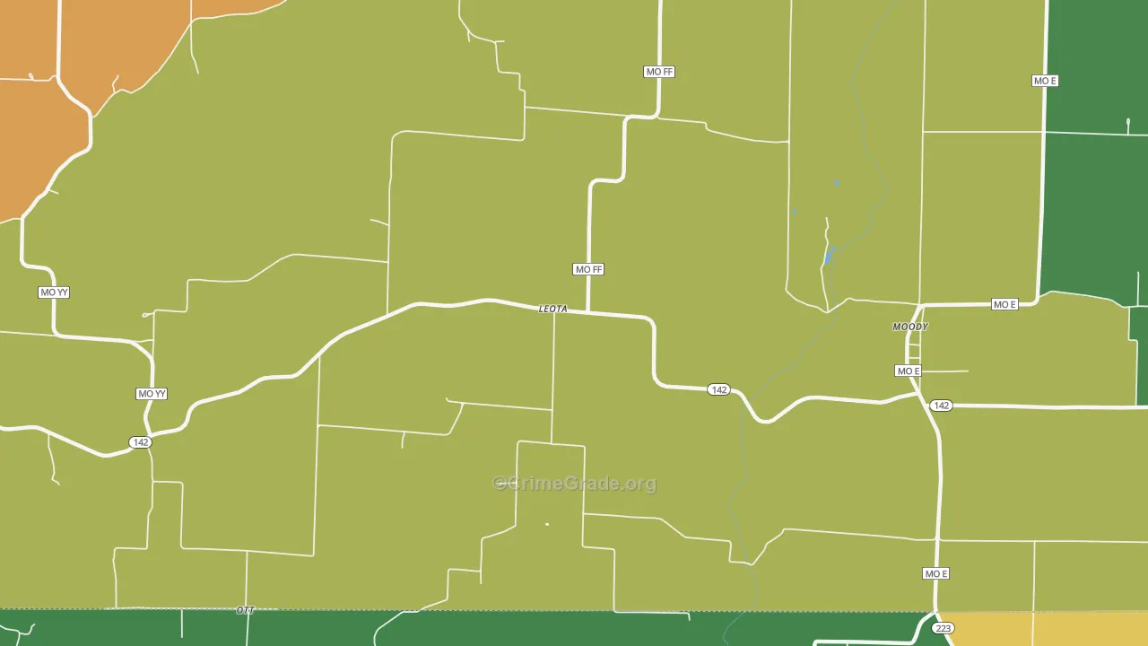 Leota, MO Map of Assault Rates