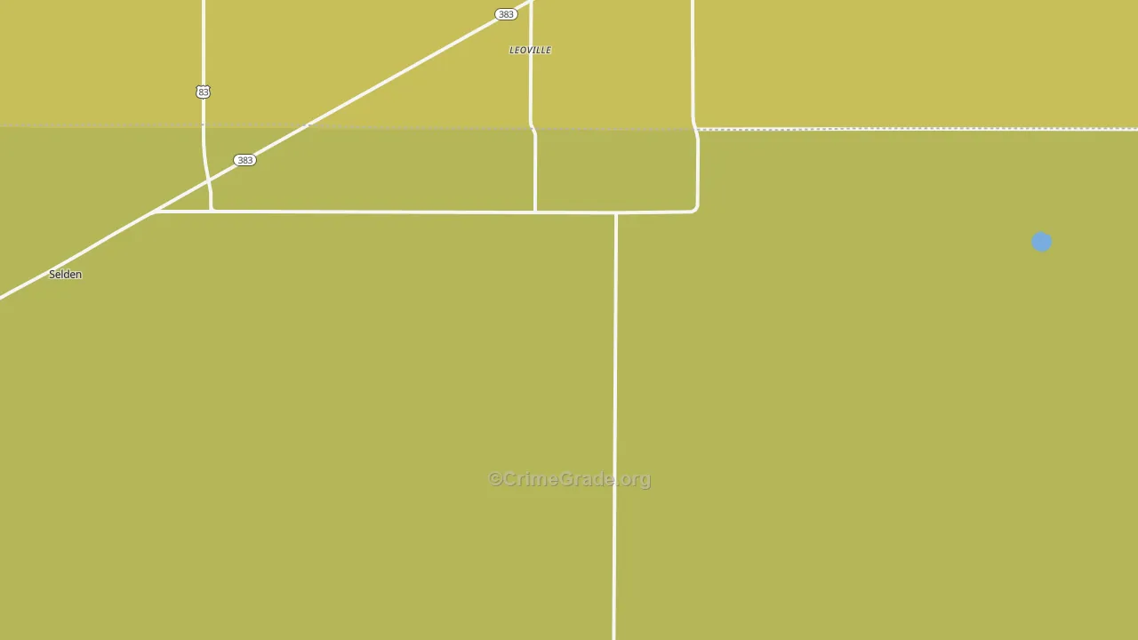 Leoville, KS Map of Assault Rates