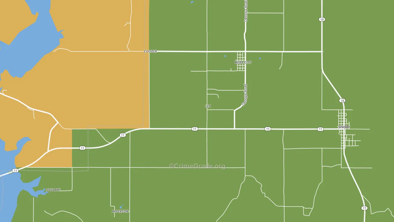 Lep, OK Map of Assault Rates