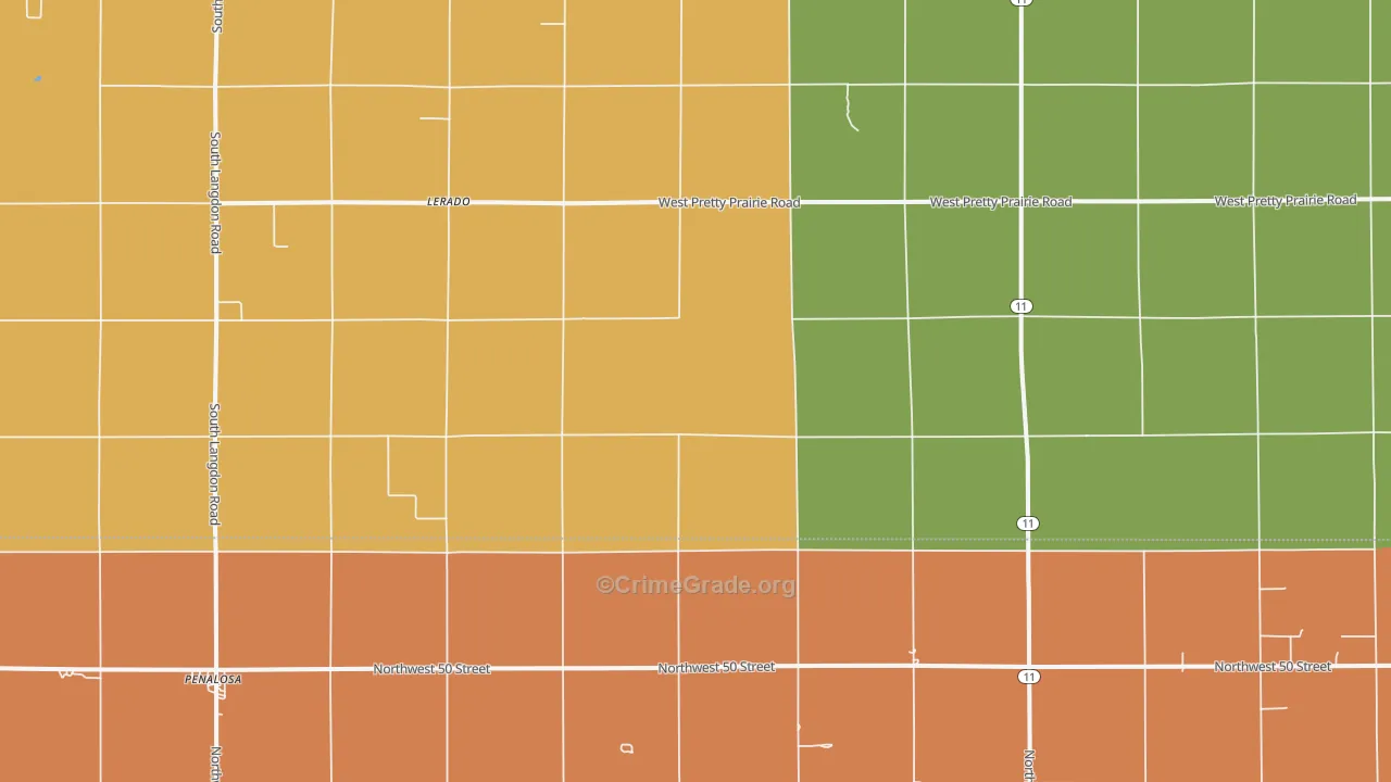 Lerado, KS Map of Assault Rates