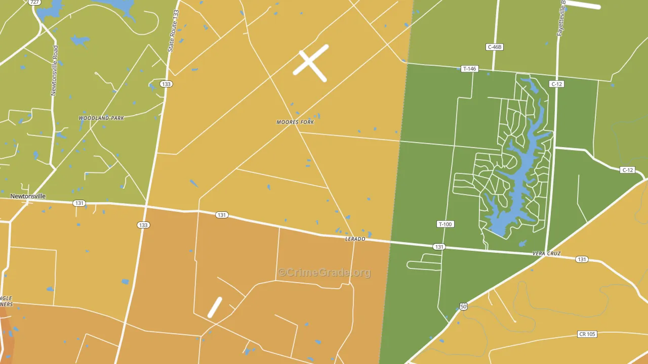 Lerado, OH Map of Assault Rates