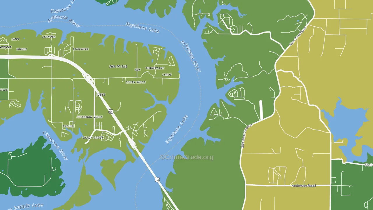 Leroy, OK Map of Assault Rates