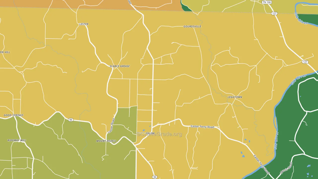 Lester, AL Map of Assault Rates