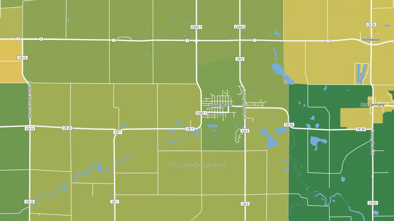 Lester Prairie, MN Map of Assault Rates