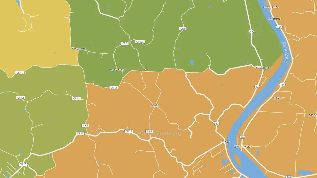 Letart, WV Map of Assault Rates