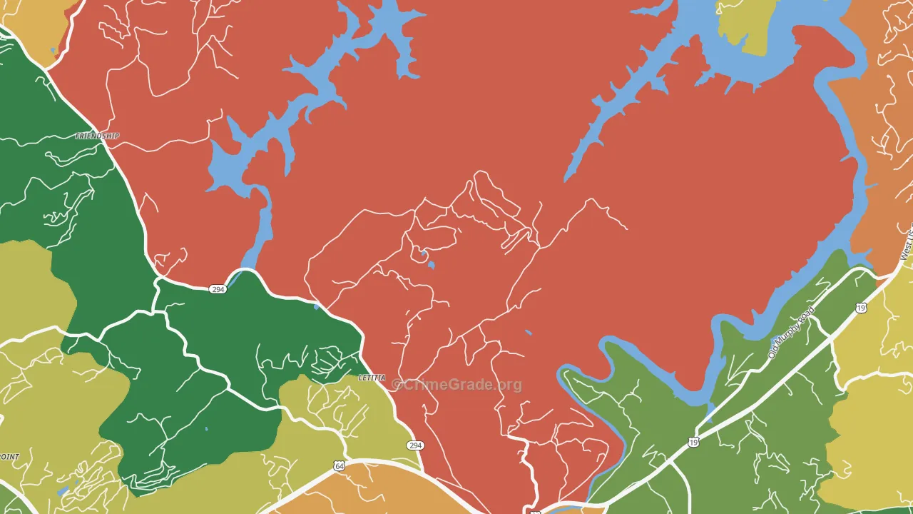 Letitia, NC Map of Assault Rates