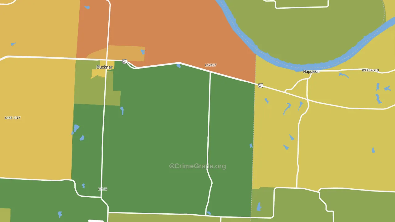 Levasy, MO Map of Assault Rates