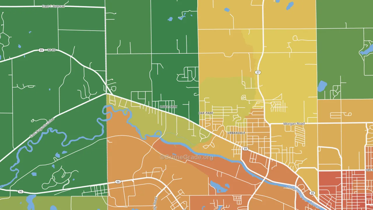 Level Park-Oak Park, MI Map of Assault Rates