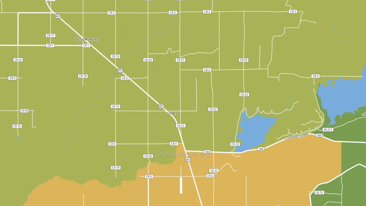 Lewis, CO Map of Assault Rates
