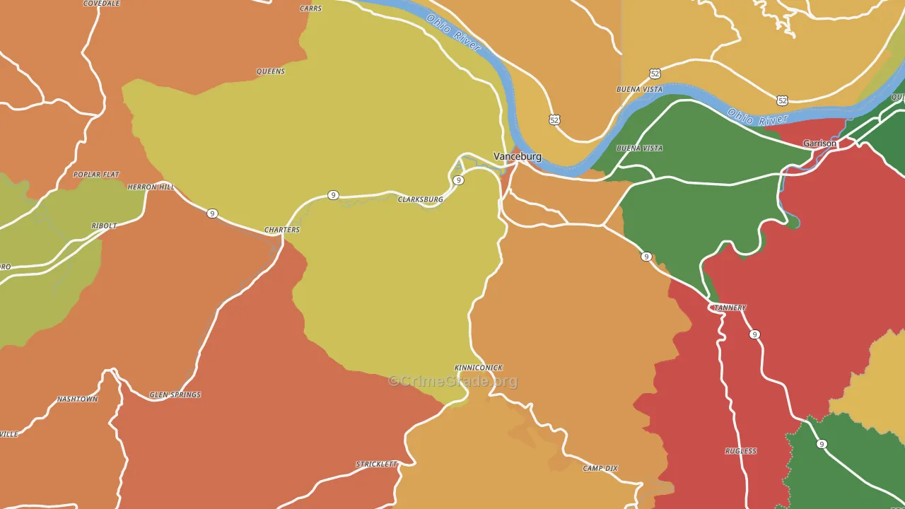 Lewis County, KY Map of Assault Rates