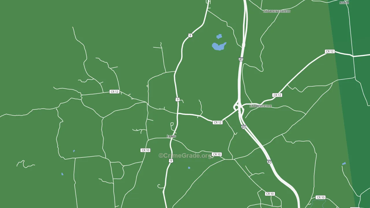 Lewis, NY Map of Assault Rates