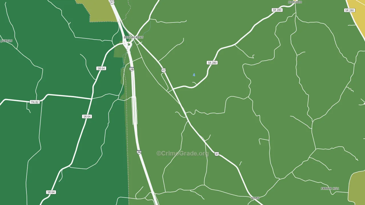 Lewis Store, TN Map of Assault Rates