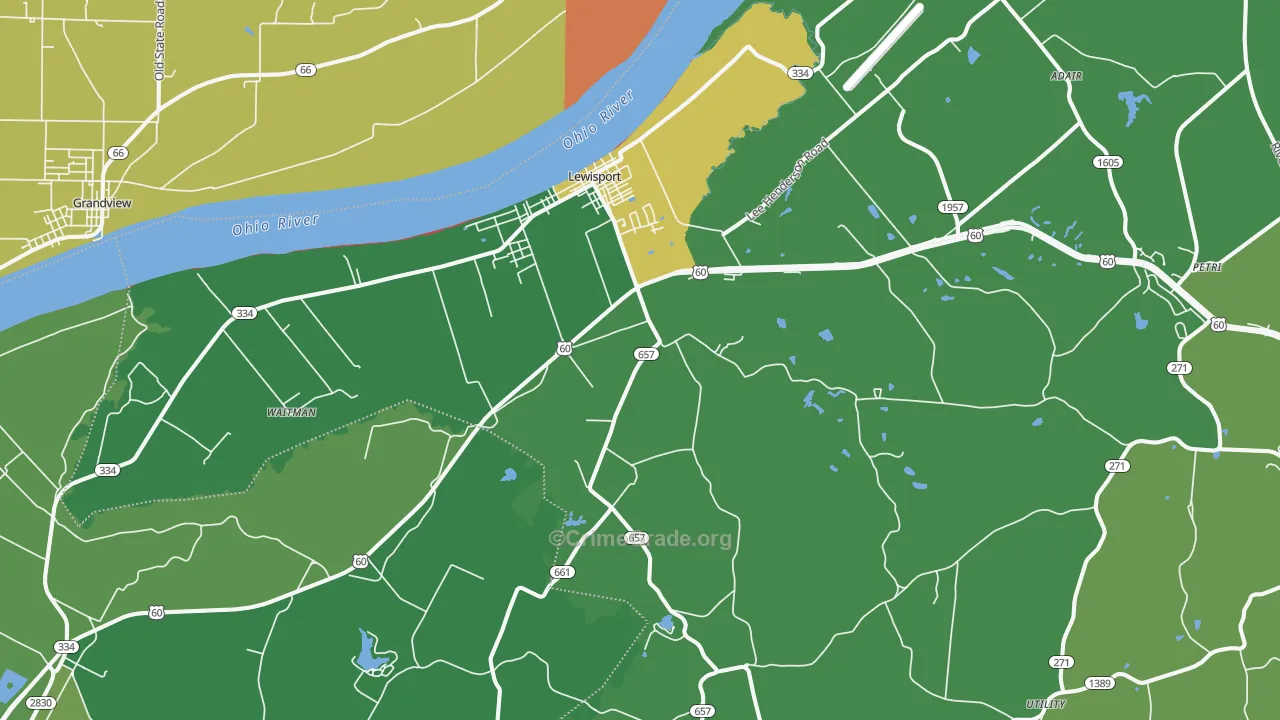 Lewisport, KY Map of Assault Rates