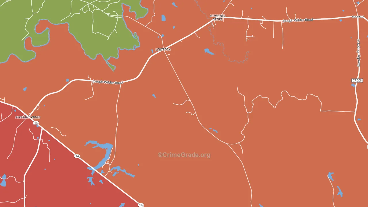 Lewiston, AL Map of Assault Rates