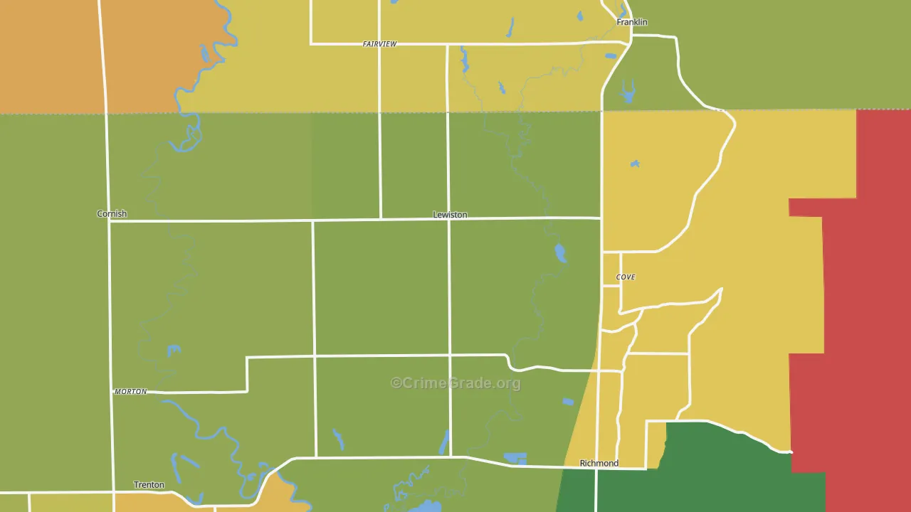 Lewiston, UT Map of Assault Rates