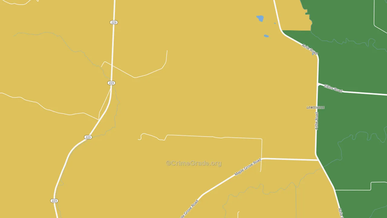 Lewisville, OR Map of Assault Rates