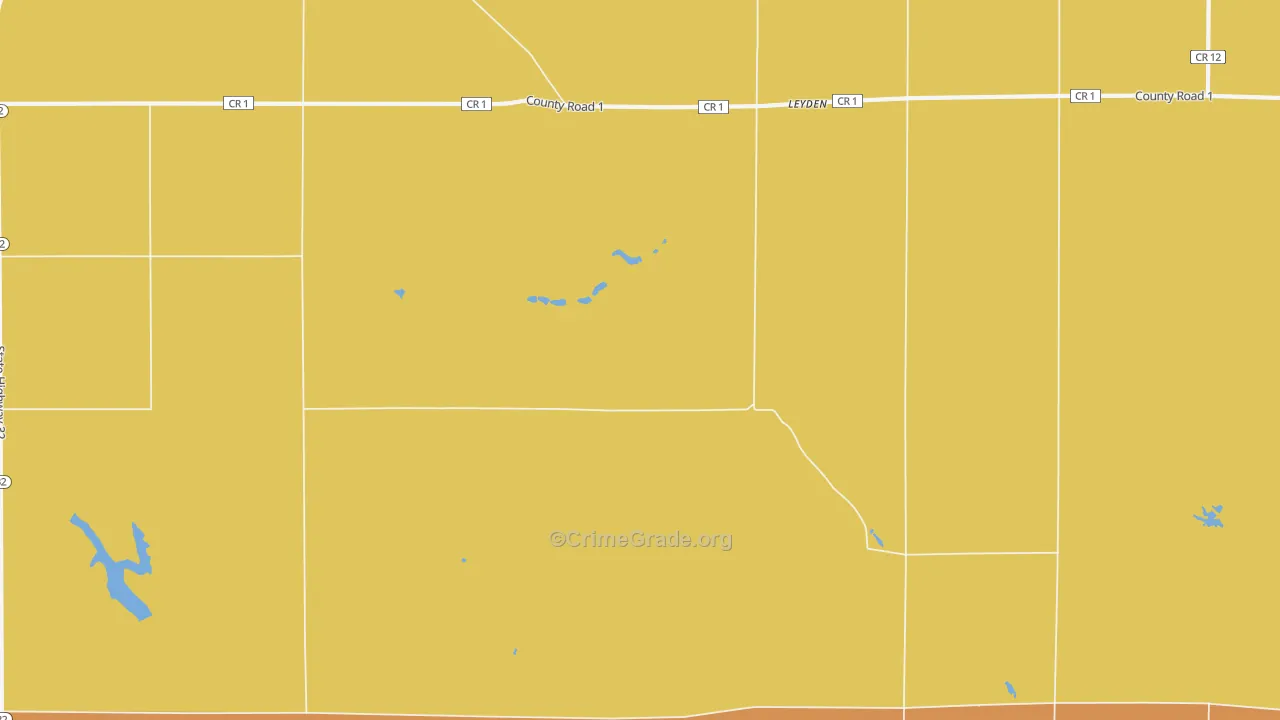 Leyden, ND Map of Assault Rates