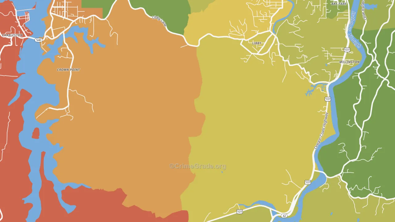Libby, OR Map of Assault Rates